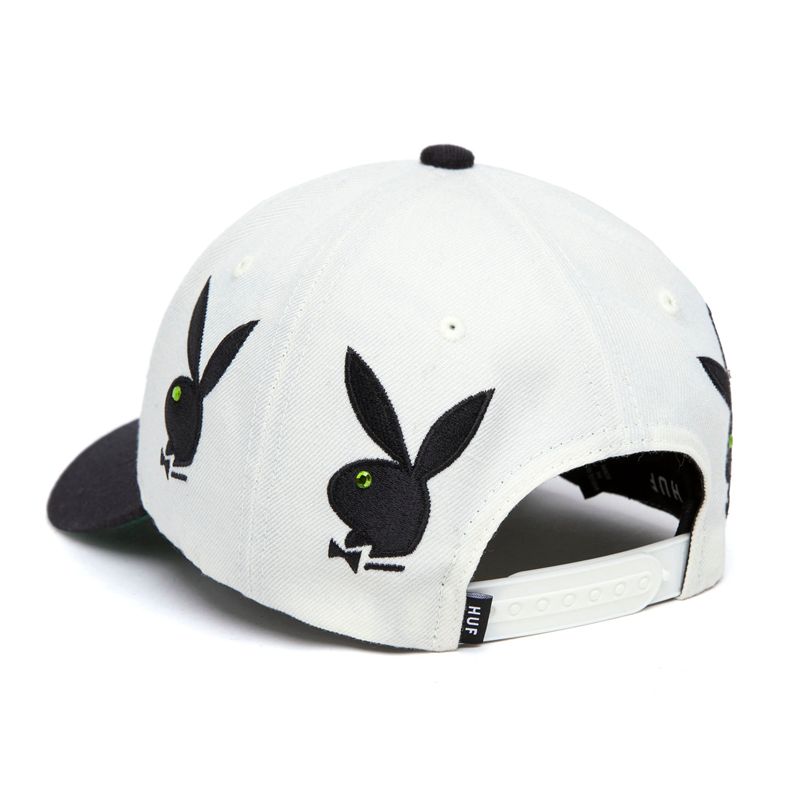 Cappelli Playboy X Huf Rhinestone 6 Panel Uomo Bianche | 63472BGEO