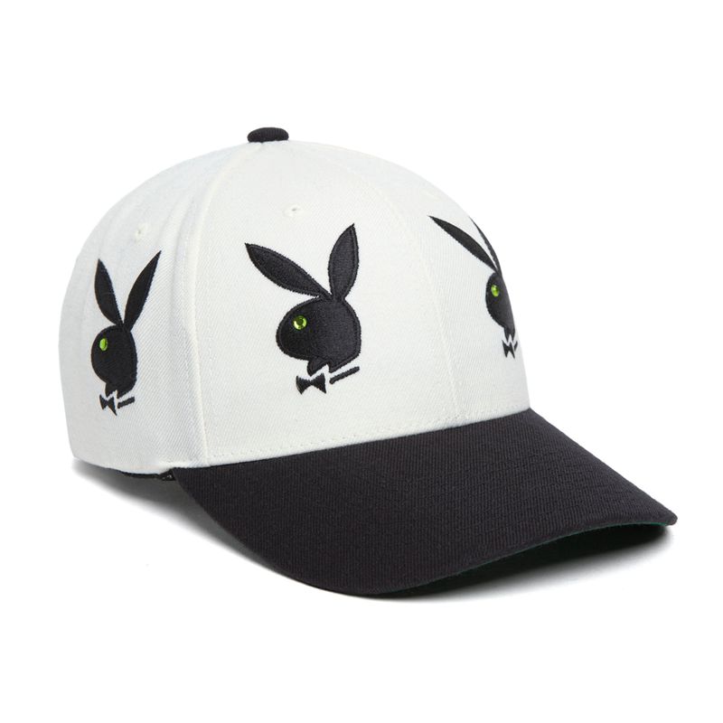 Cappelli Playboy X Huf Rhinestone 6 Panel Uomo Bianche | 63472BGEO