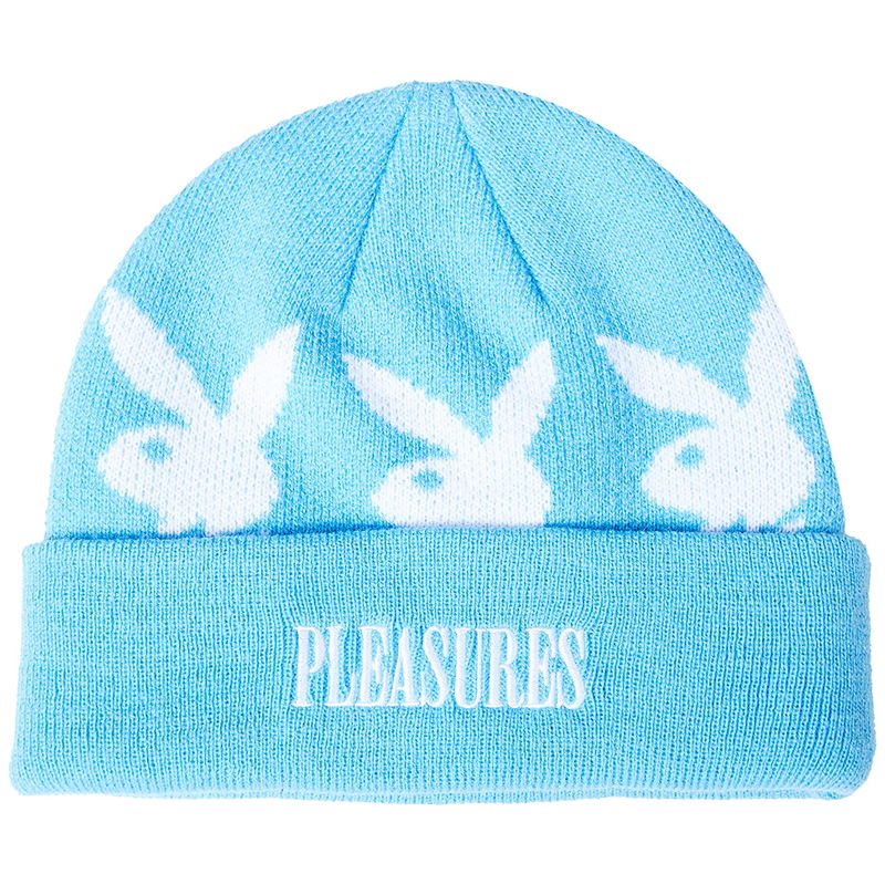 Cappelli Playboy X Pleasures Jacquard Bunny Beanie Uomo Blu | 56831OSIK