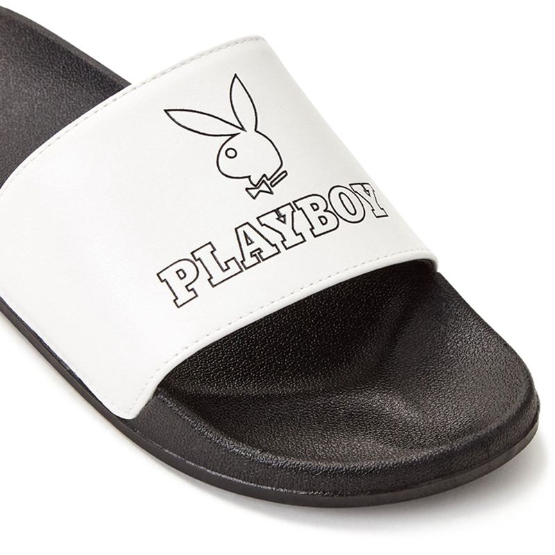 Costumi Da Bagno Playboy Bunny Ciabatte Sandals Donna Nere | 96450OEBF