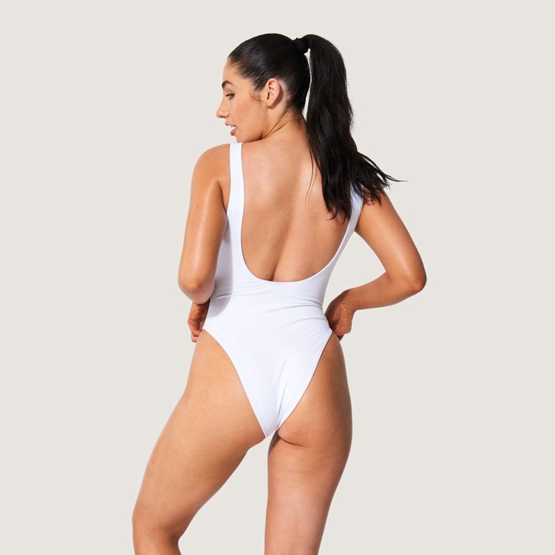 Costumi Da Bagno Playboy Classiche Masthead One Piece Donna Bianche | 80314EJVO