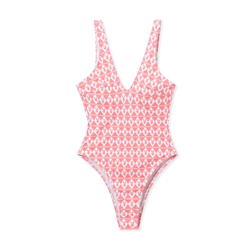 Costumi Da Bagno Playboy One Piece Monogram Donna Rosa | 27096HKLS