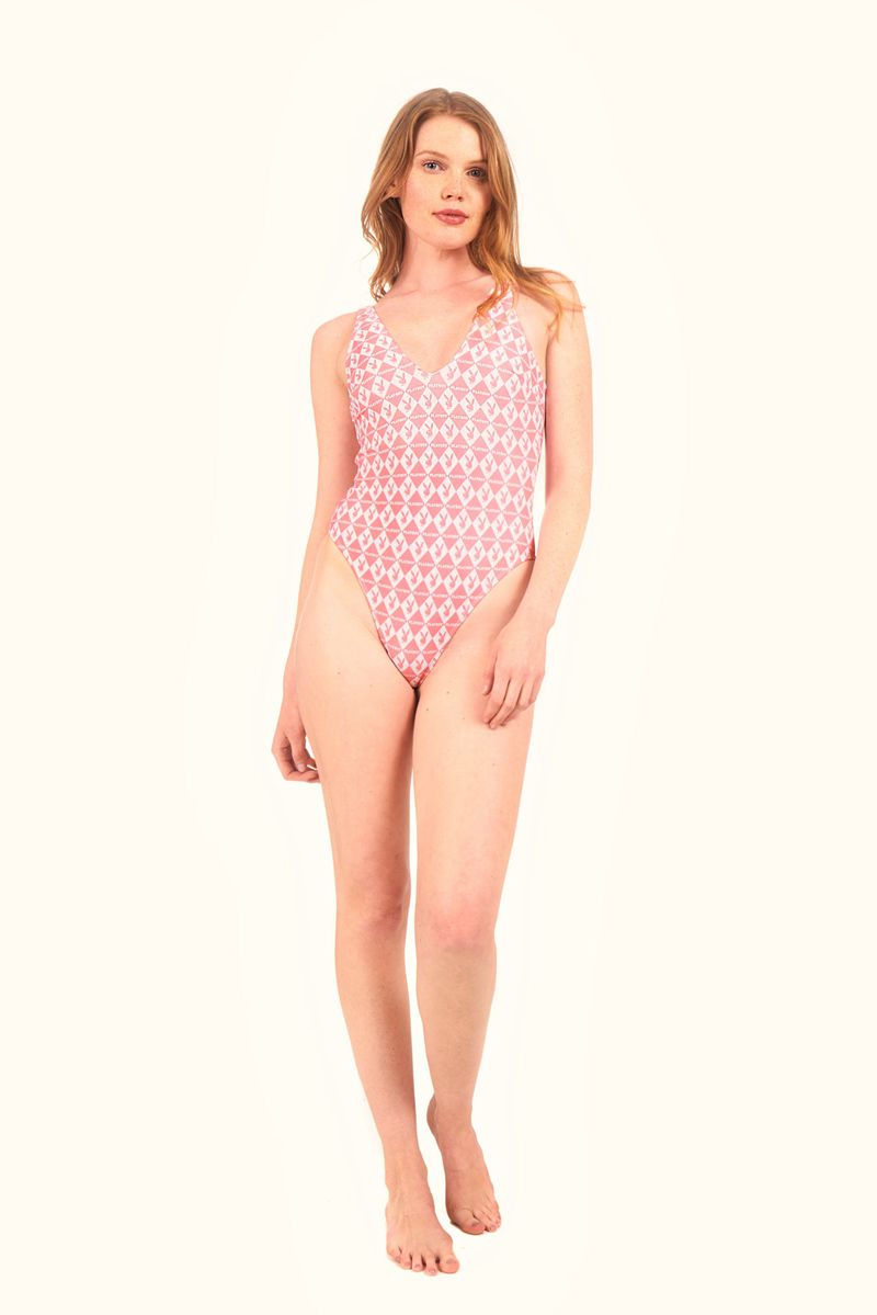 Costumi Da Bagno Playboy One Piece Monogram Donna Rosa | 27096HKLS