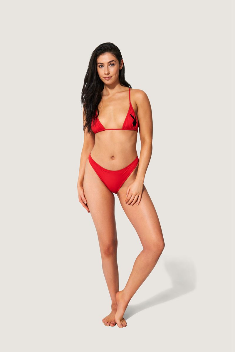 Costumi Da Bagno Playboy Scrunch Bunny Bikini Donna Rosse | 01392YPAE