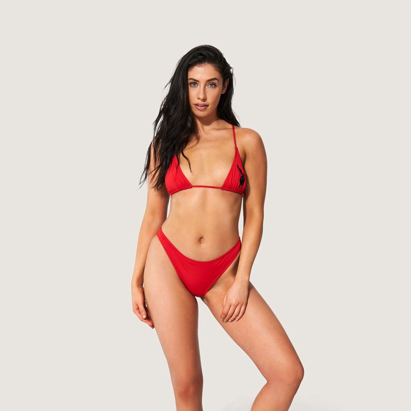 Costumi Da Bagno Playboy Scrunch Bunny Bikini Donna Rosse | 01392YPAE