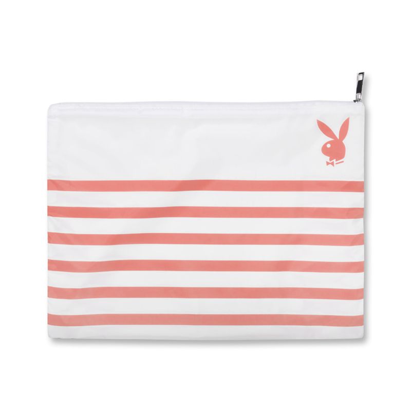 Costumi Da Bagno Playboy Striped Impermeabili Beach Pouch Donna Gialle | 50281YMWR