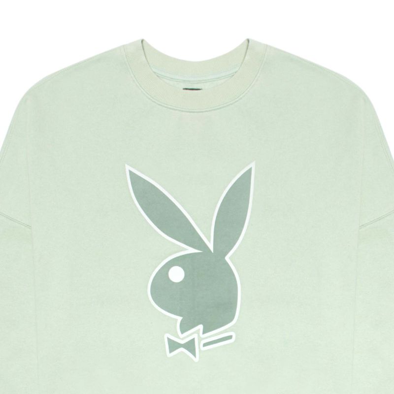 Felpa Con Cappuccio Playboy Classiche Bunny Crewneck Donna Menta Verdi | 73916NOYI