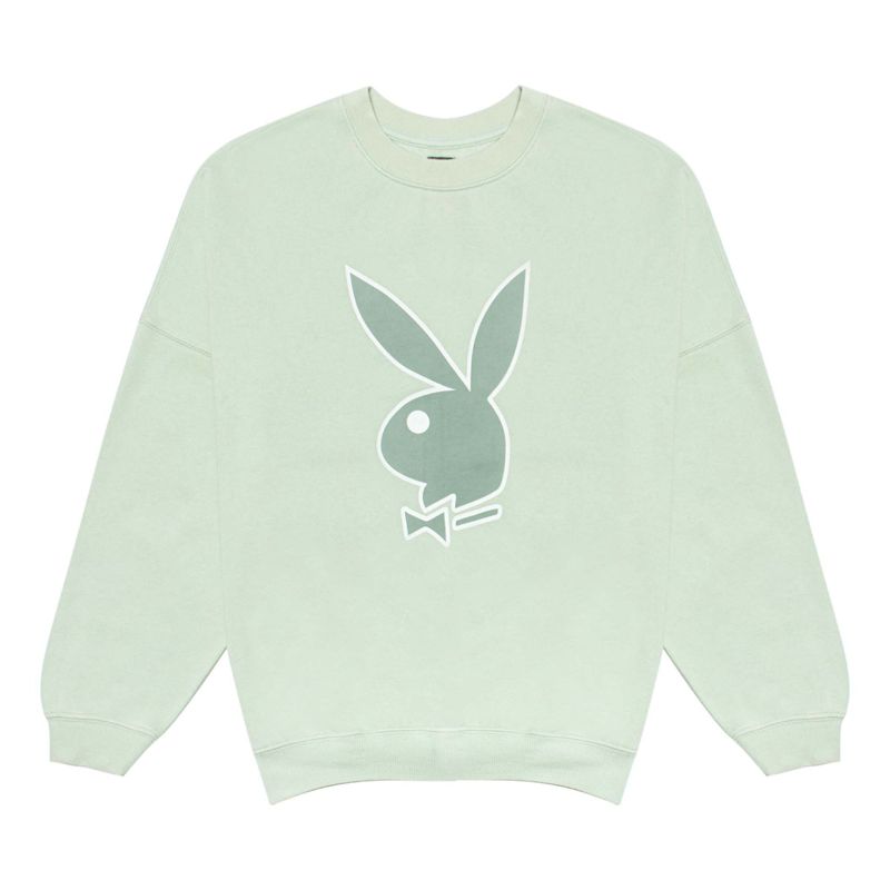 Felpa Con Cappuccio Playboy Classiche Bunny Crewneck Donna Menta Verdi | 73916NOYI