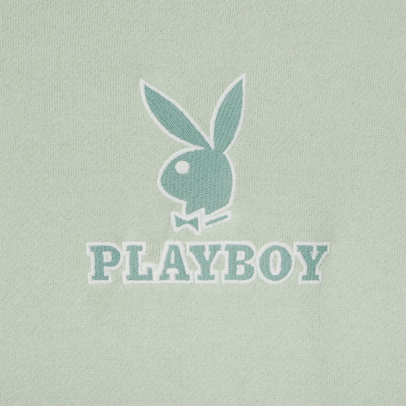 Felpa Con Cappuccio Playboy Classiche Crewneck Donna Rosse Profondo Verde Oliva | 96057QPZC