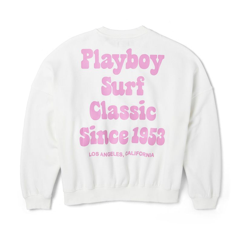 Felpa Con Cappuccio Playboy Coconut Girl Crew Neck Donna Bianche Viola | 57213JAXG