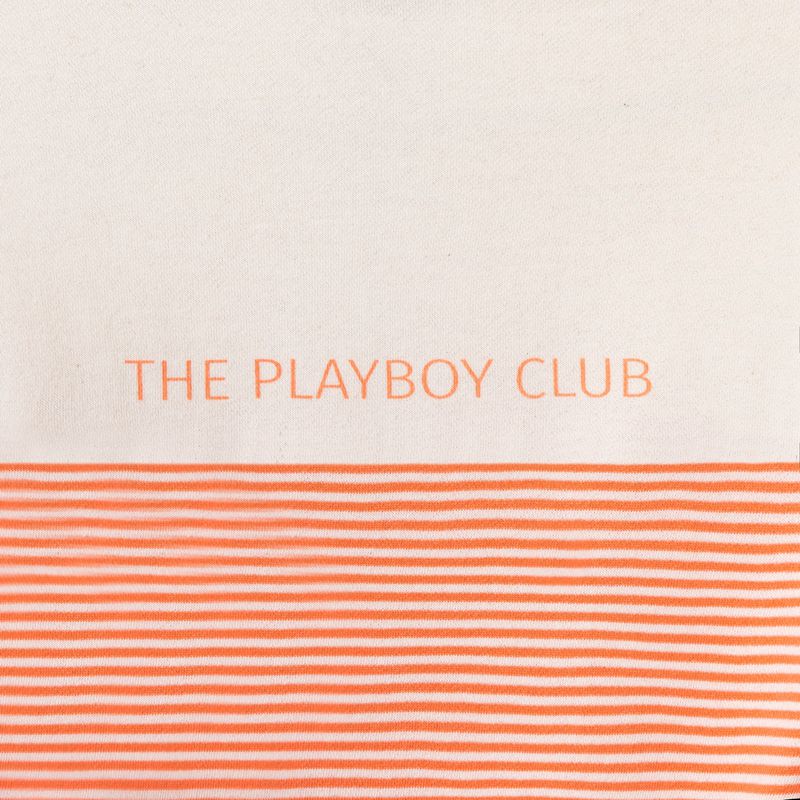 Felpa Con Cappuccio Playboy Drop Stripe Vip Club Quarter Zip Uomo Arancioni | 39025FBXE