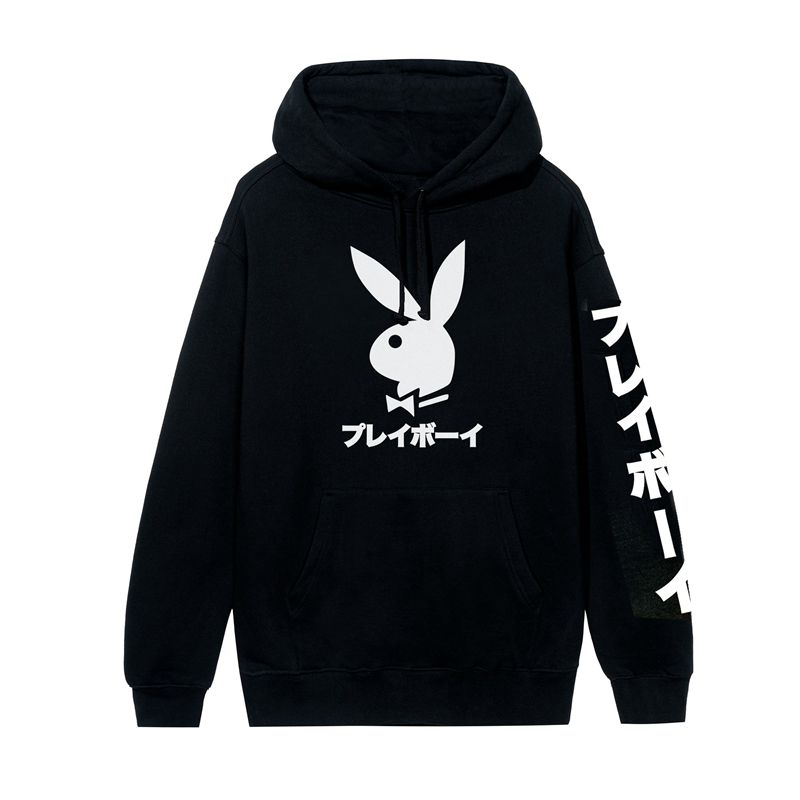 Felpa Con Cappuccio Playboy Japanese Rabbit Head Uomo Bianche | 81467SAQY