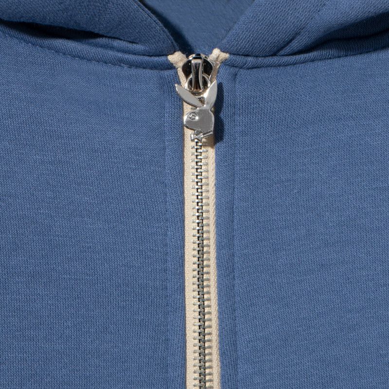 Felpa Con Cappuccio Playboy Lifestyle Zip-Up Donna Blu | 67031JYDF