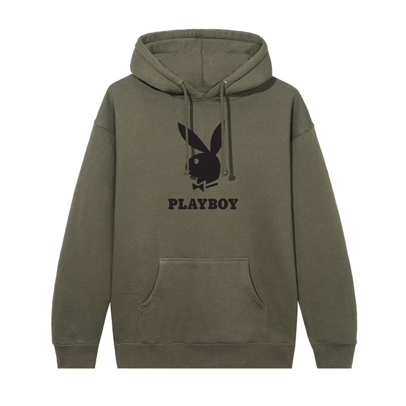 Felpa Con Cappuccio Playboy Logo Uomo Marroni | 67248IDHO