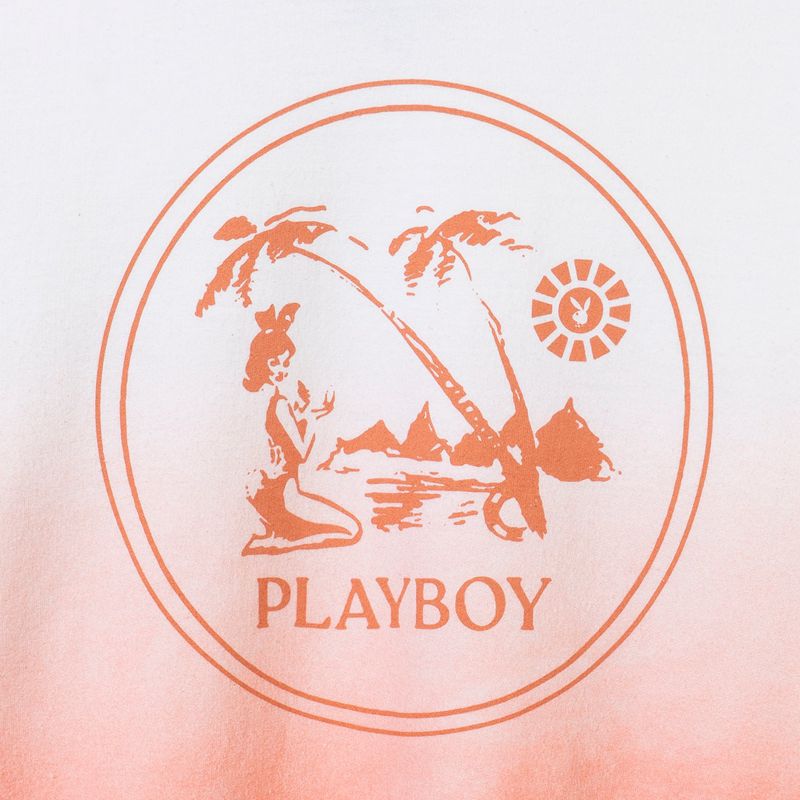 Felpa Con Cappuccio Playboy Ombre Crest Crewneck Sweat Uomo Bianche Arancioni | 34759BRND