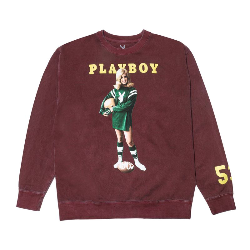 Felpa Con Cappuccio Playboy September 1967 Cover Crewneck Uomo Blu Marino | 85429WDES