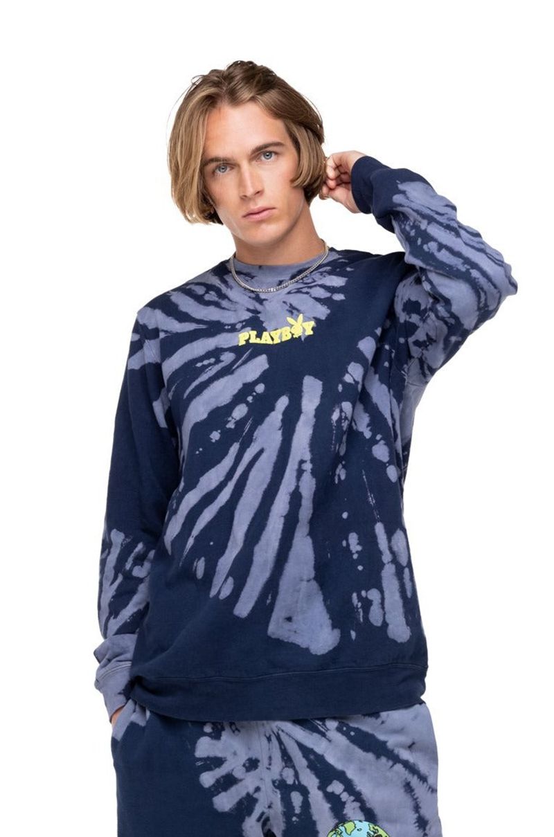 Felpa Con Cappuccio Playboy Tie-Dye Au Naturel Donna Nere Viola | 24369DBKA