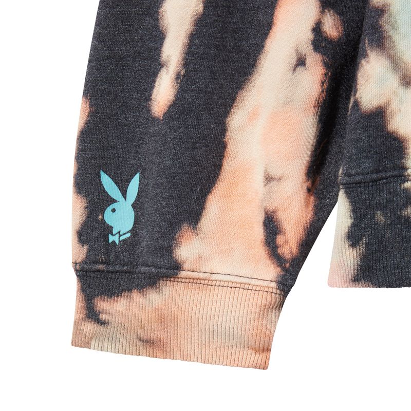 Felpa Con Cappuccio Playboy Tie-Dye Grunge Crewneck Donna Colorate | 78203DKRA