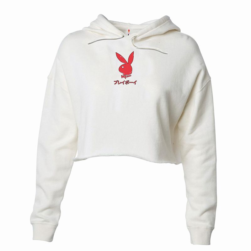 Felpa Con Cappuccio Playboy Tokyo Rabbit Head Donna Beige | 78069SMYG