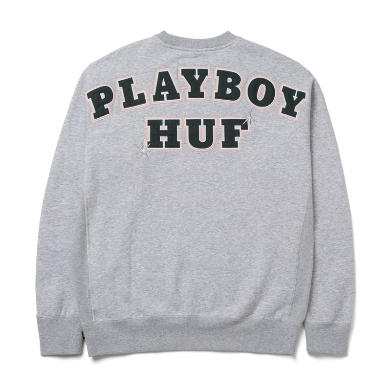 Felpa Con Cappuccio Playboy X Huf Rabbit Head Crewneck Uomo Nere | 92576AWSQ