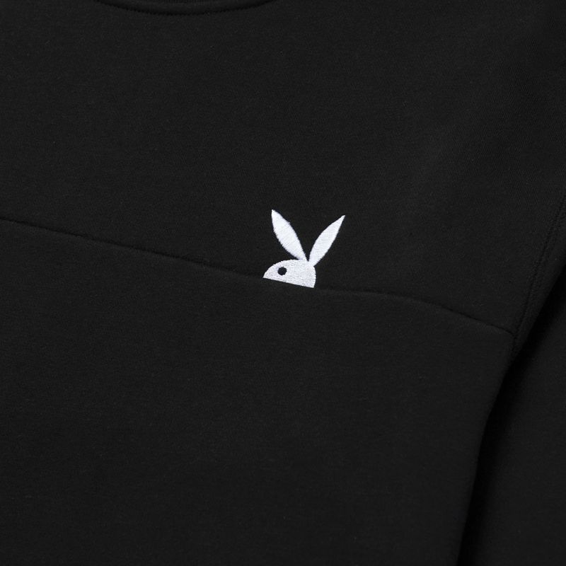 Felpa Con Cappuccio Playboy X Huf Rabbit Head Crewneck Uomo Nere | 92576AWSQ