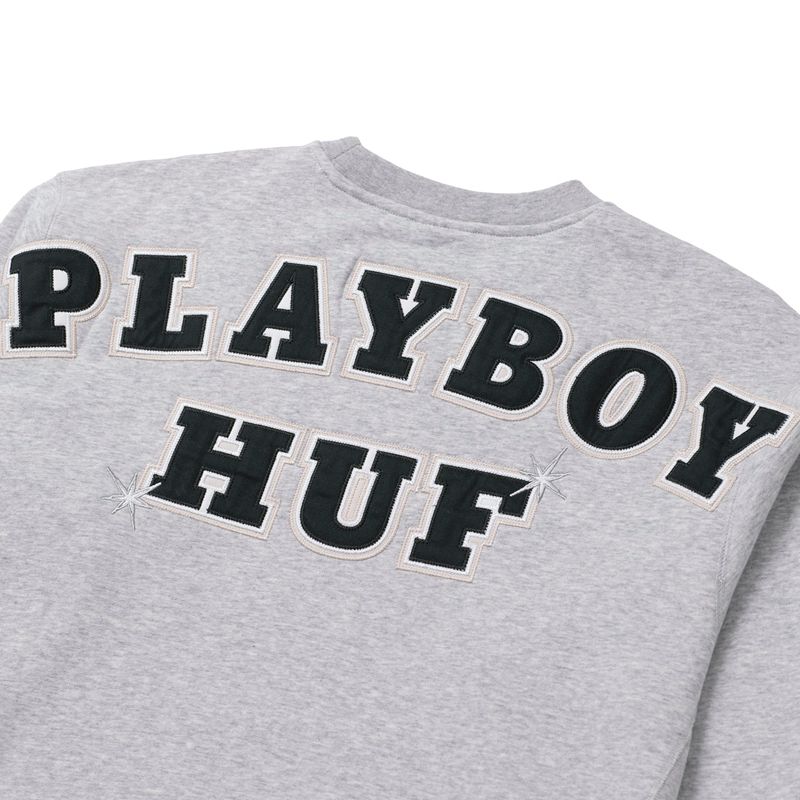 Felpa Con Cappuccio Playboy X Huf Rabbit Head Crewneck Uomo Nere | 92576AWSQ