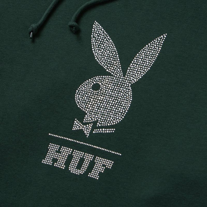 Felpa Con Cappuccio Playboy X Huf Rhinestone Uomo Grigie | 41798SQRM