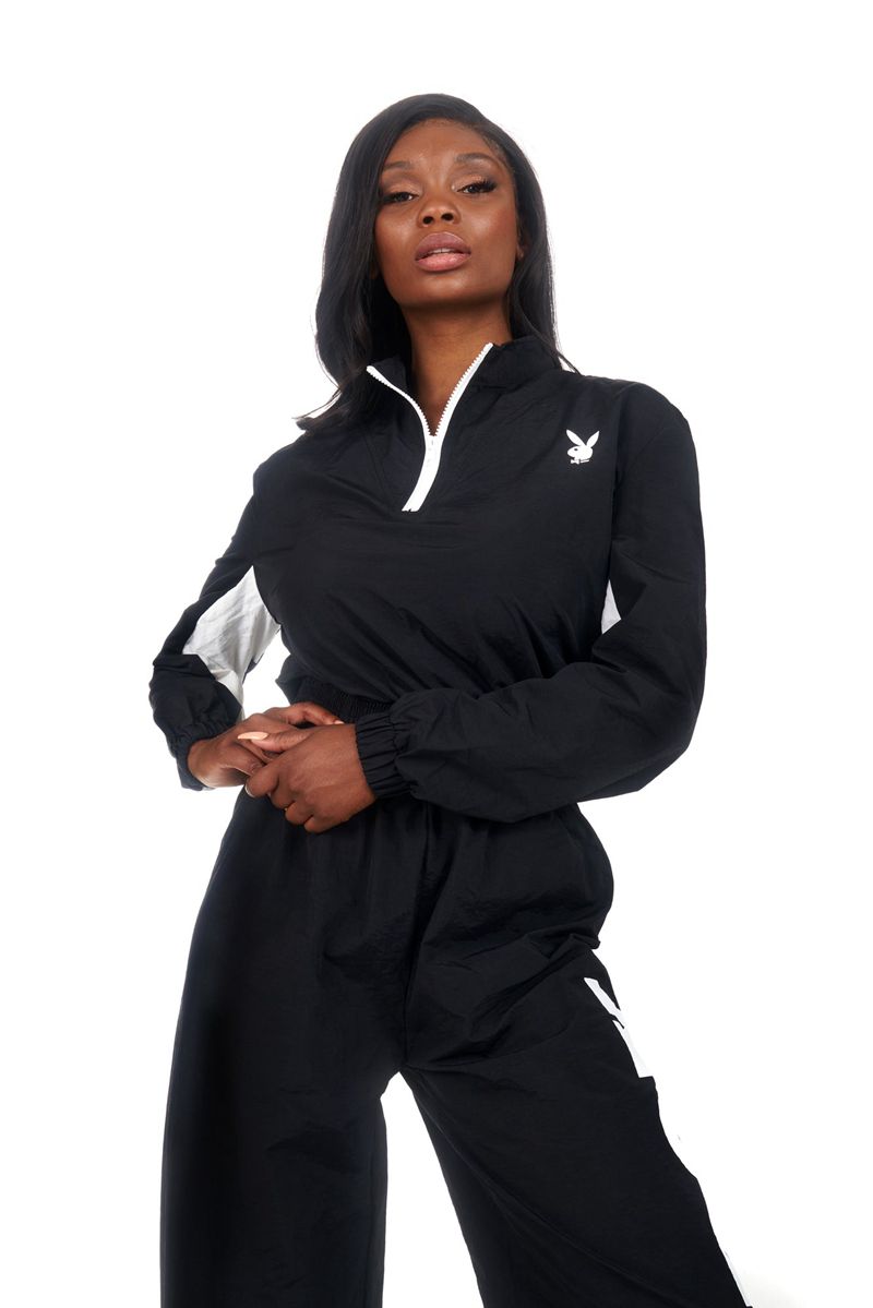 Giacca Playboy Active Half Zip Donna Nere | 62374FLUC