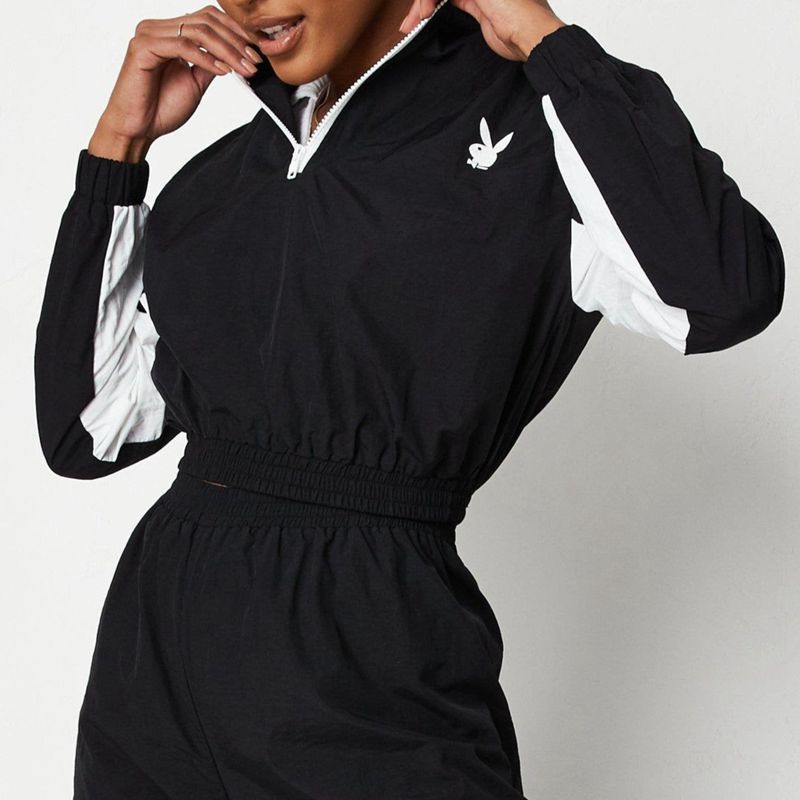 Giacca Playboy Active Half Zip Donna Nere | 62374FLUC