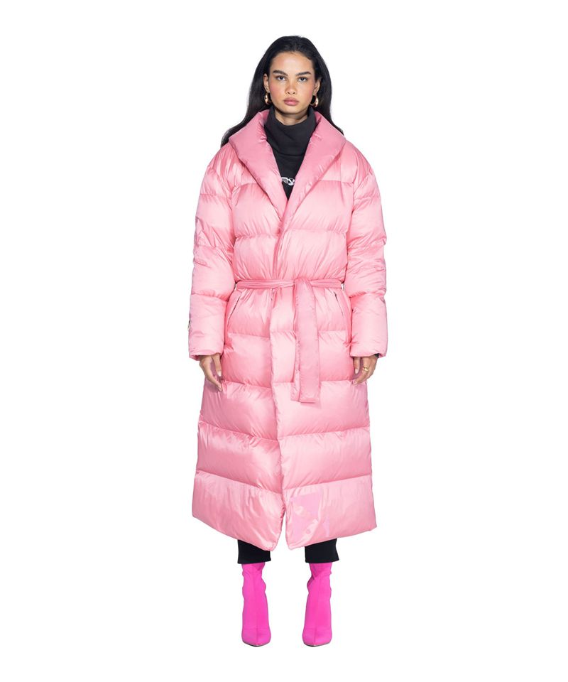 Giacca Playboy Belted Long Puffer Donna Nere | 27406AKJN