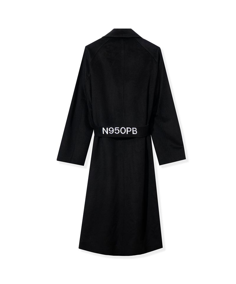 Giacca Playboy Belted Long Wool Robe Coat Donna Nere | 92761KMCL