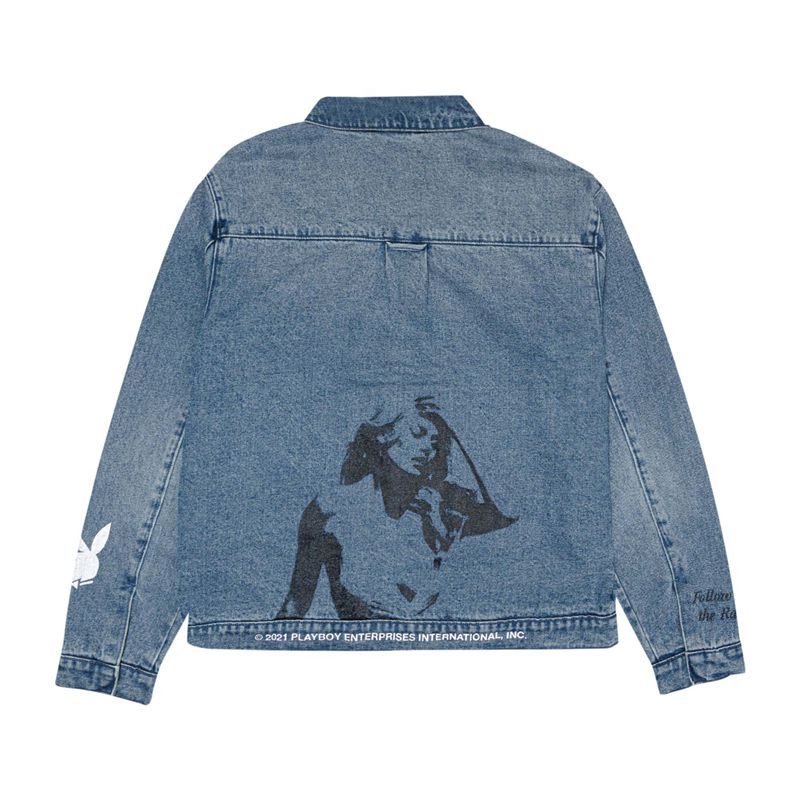 Giacca Playboy Lost Years Denim Jacket Uomo Indaco | 96047UGRN