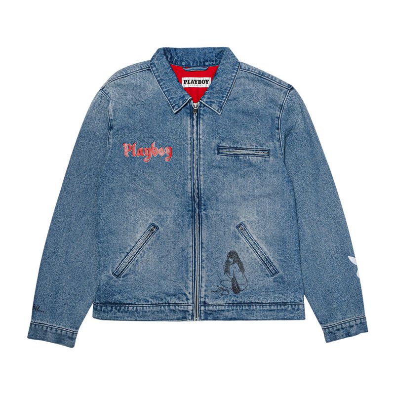 Giacca Playboy Lost Years Denim Jacket Uomo Indaco | 96047UGRN