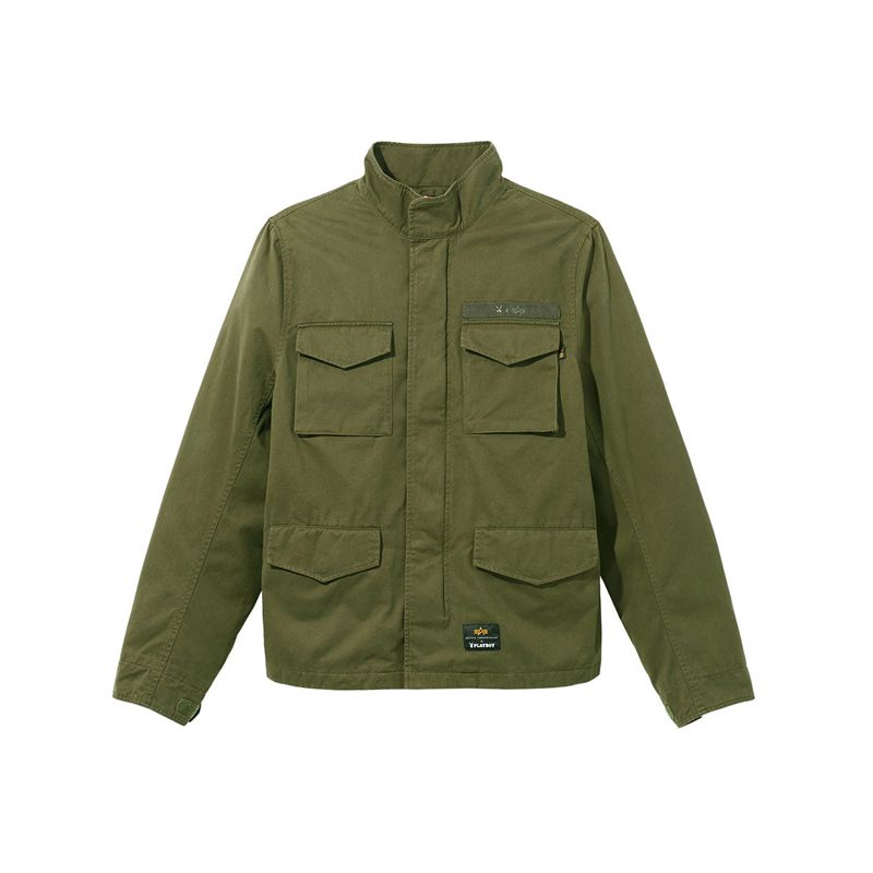 Giacca Playboy X Alpha Industries Field Jacket Uomo Verdi | 62879MWUX