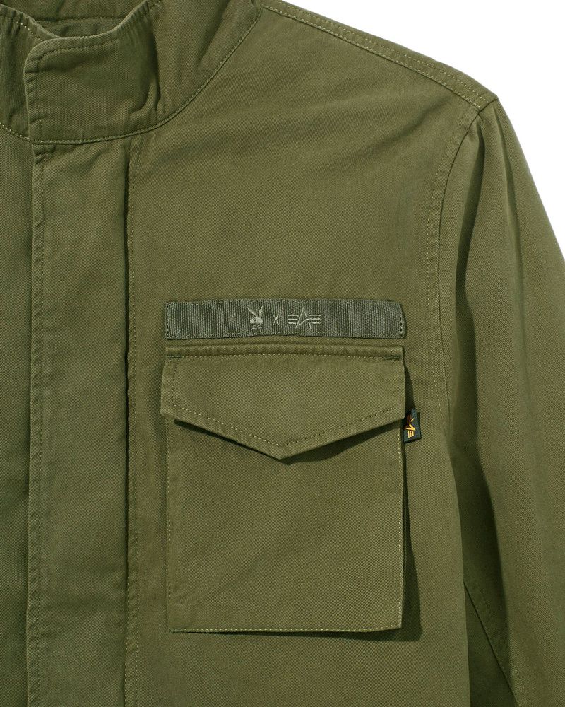 Giacca Playboy X Alpha Industries Field Jacket Uomo Verdi | 62879MWUX