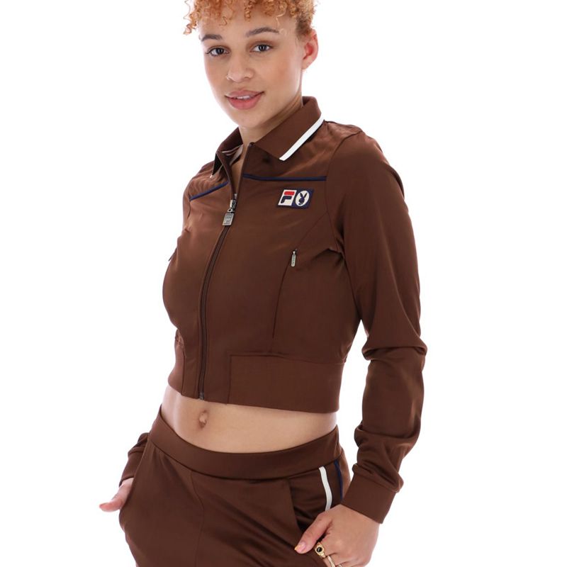 Giacca Playboy X Fila Jill Slim Zip-Up Donna Nere | 78954XFNW