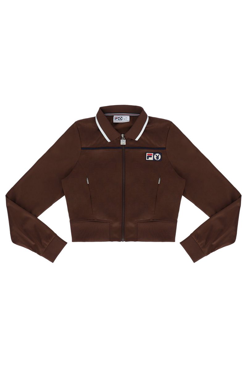 Giacca Playboy X Fila Jill Slim Zip-Up Donna Nere | 78954XFNW