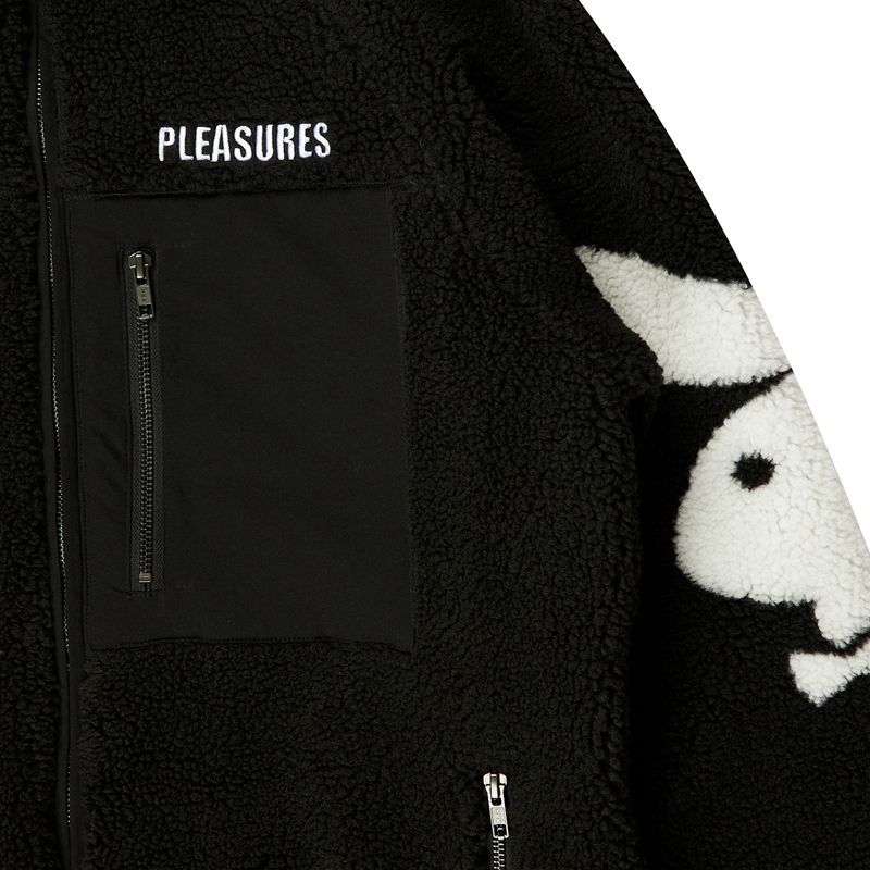 Giacca Playboy X Pleasures Bunny Sherpa Zip Up Jacket Uomo Nere | 51803FLOD