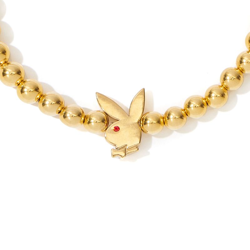 Gioielli Playboy Beaded Bunny Stretch Bracelet Donna Oro | 84052REMW