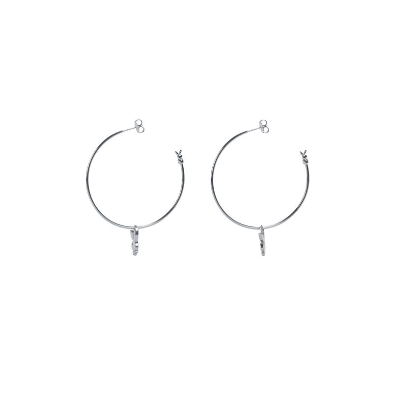 Gioielli Playboy Bunny Hoops Donna Argento | 96381EIYZ