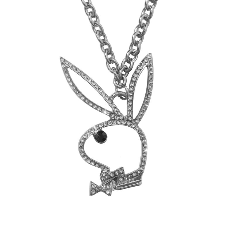 Gioielli Playboy Bunny Outline Necklace Donna Grigie | 56470RAPO