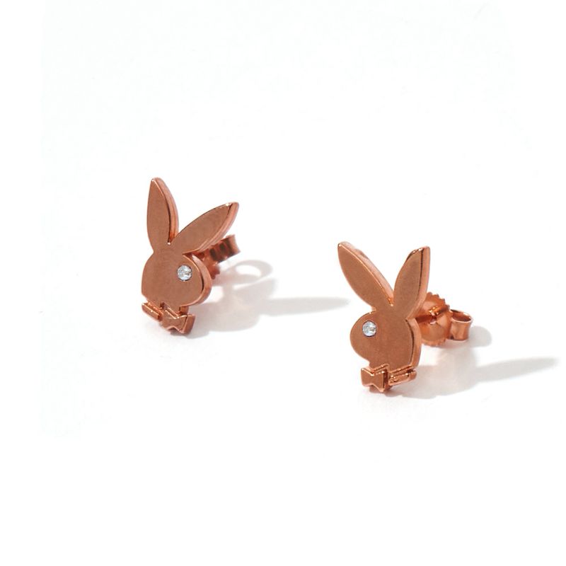 Gioielli Playboy Bunny Stud Earrings Donna Rosa Oro | 13480IZOD