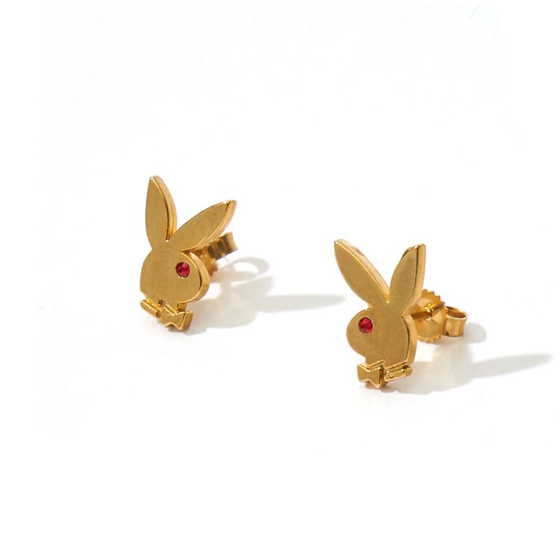 Gioielli Playboy Bunny Stud Earrings Donna Oro | 34289XRED