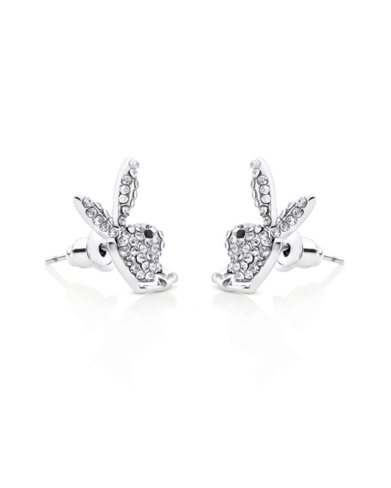 Gioielli Playboy Bunny Stud Earrings Donna Argento | 58012SOGP