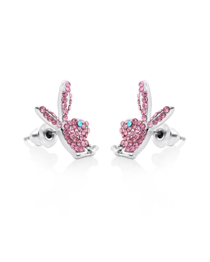 Gioielli Playboy Bunny Stud Earrings Donna Argento | 58012SOGP