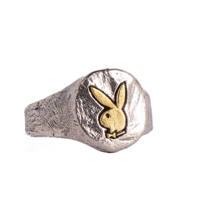 Gioielli Playboy Circular Rabbit Head Ring Uomo Metal | 10324YPON