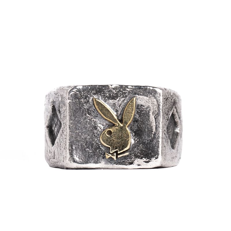 Gioielli Playboy Diamond Side Rabbit Head Ring Uomo Metal | 69247STMP