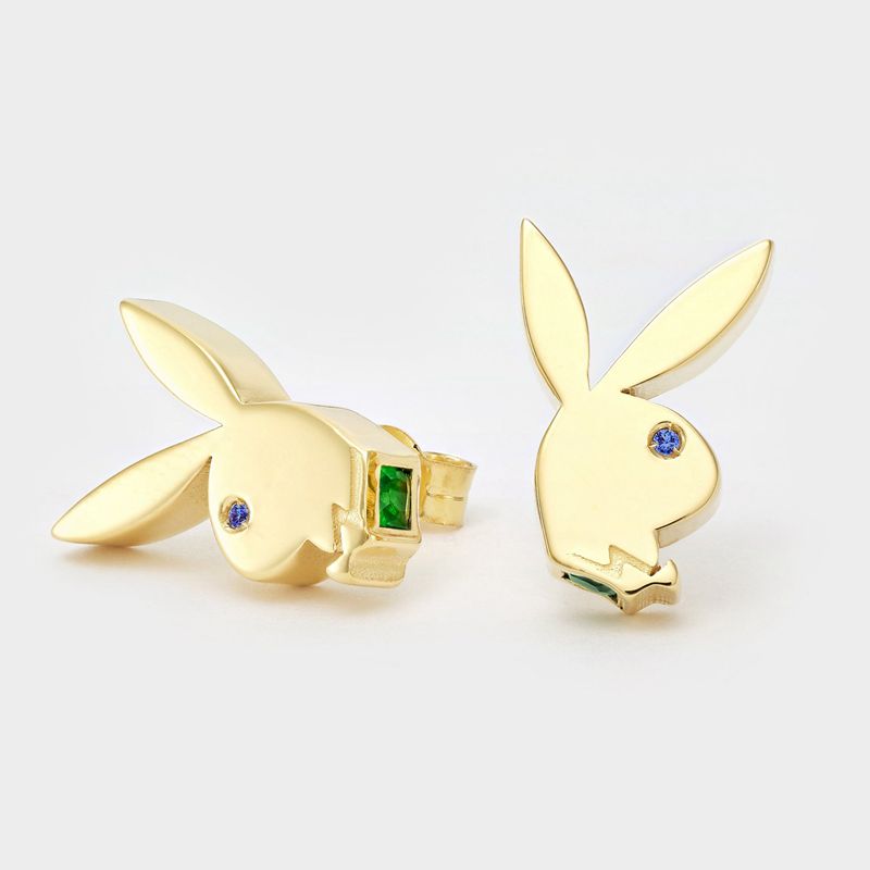 Gioielli Playboy Fancy Bunny Earring Studs Uomo Verde Acqua | 81376LGIZ