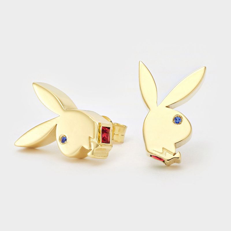 Gioielli Playboy Fancy Bunny Earring Studs Uomo Verde Acqua | 81376LGIZ