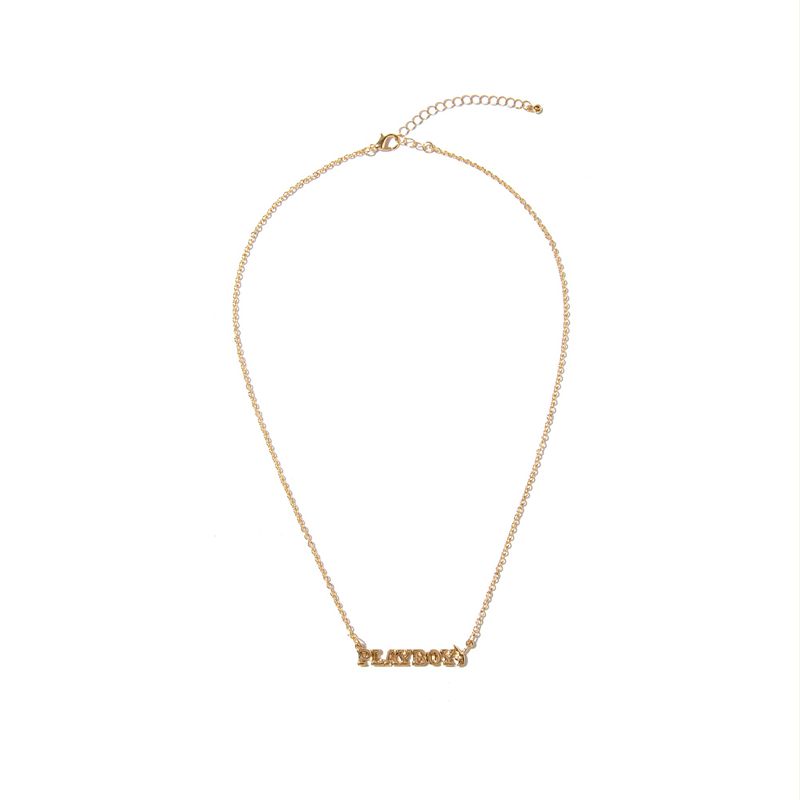 Gioielli Playboy Masthead Nameplate Necklace Donna Argento | 13204EMOZ